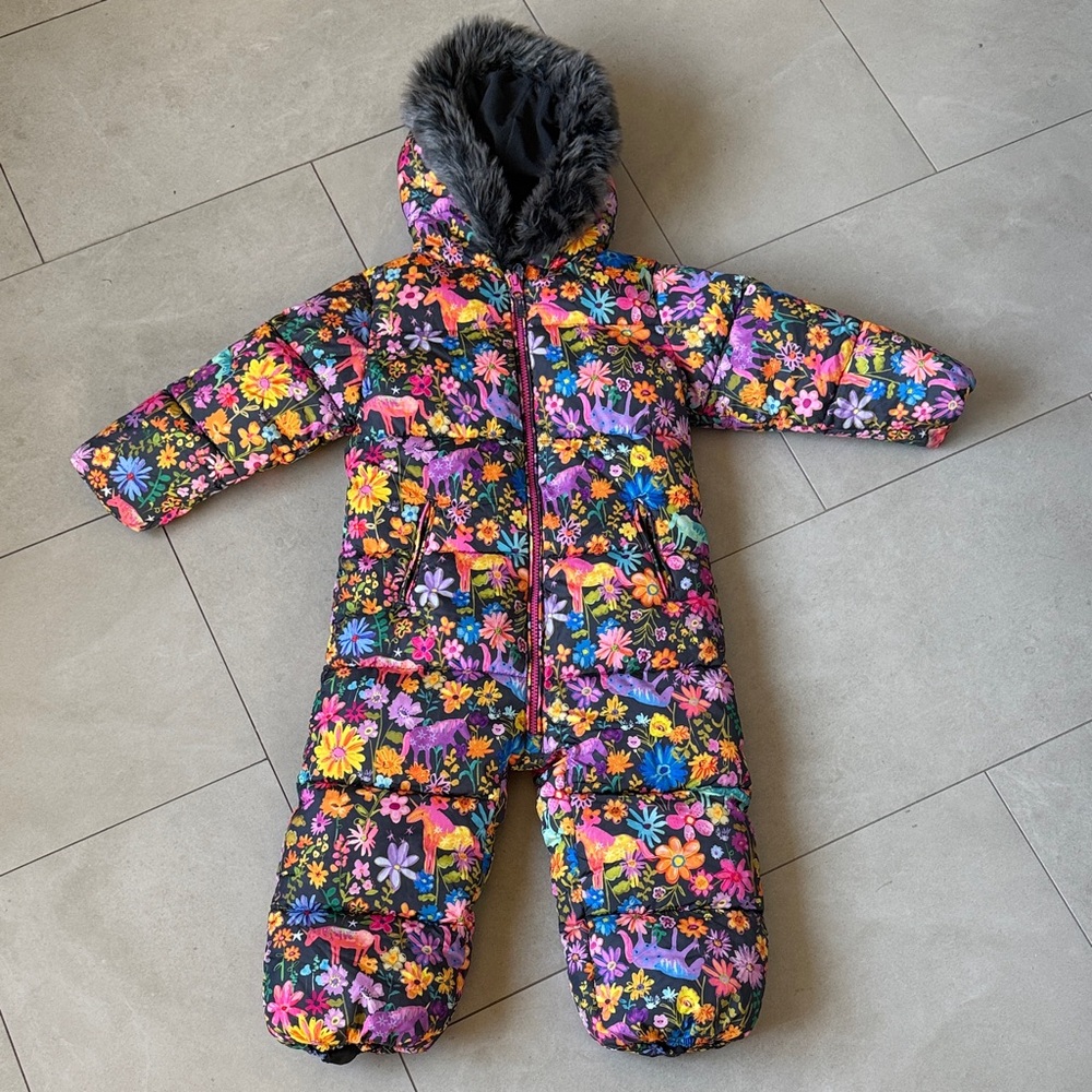 Next Vibrant Floral Snowsuit